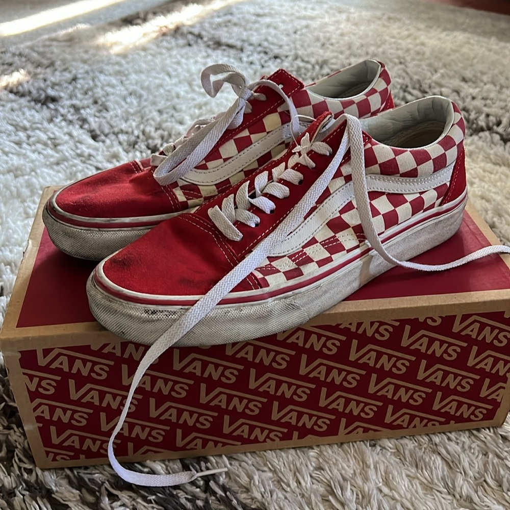 Red checkered lace up VANS - Picture 2 of 2
